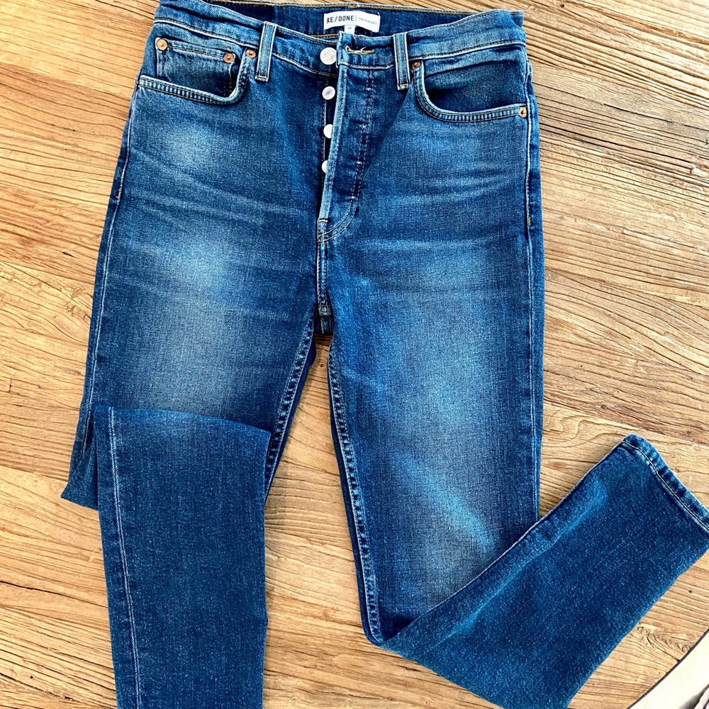 Re/Done originals high rise crop size 27 jeans